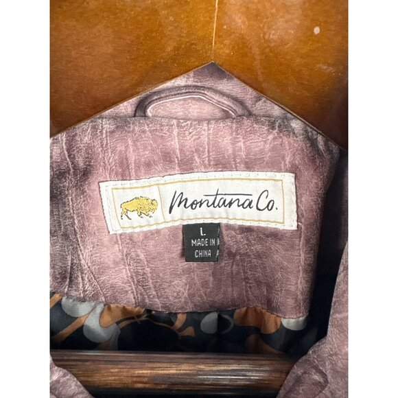 Women’s Montana Co. Large Suede Mauve Biker Jacket - Picture 6 of 7